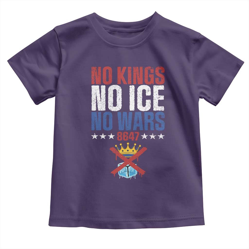 No Kings No Ice No Wars 8647 Toddler T Shirt Rejecting Kings Anti Authoritarian TS11 Purple Print Your Wear