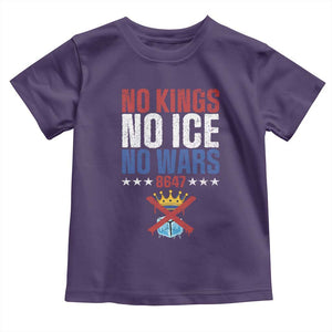 No Kings No Ice No Wars 8647 Toddler T Shirt Rejecting Kings Anti Authoritarian TS11 Purple Print Your Wear