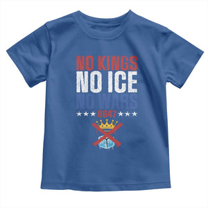 No Kings No Ice No Wars 8647 Toddler T Shirt Rejecting Kings Anti Authoritarian TS11 Royal Blue Print Your Wear