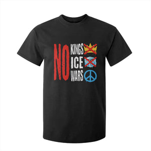 No Kings No Ice No Wars T Shirt For Kid Political Protest Peace Sign TS11 Black Print Your Wear