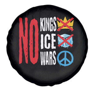 No Kings No Ice No Wars Spare Tire Cover Political Protest Peace Sign TS11 Print Your Wear