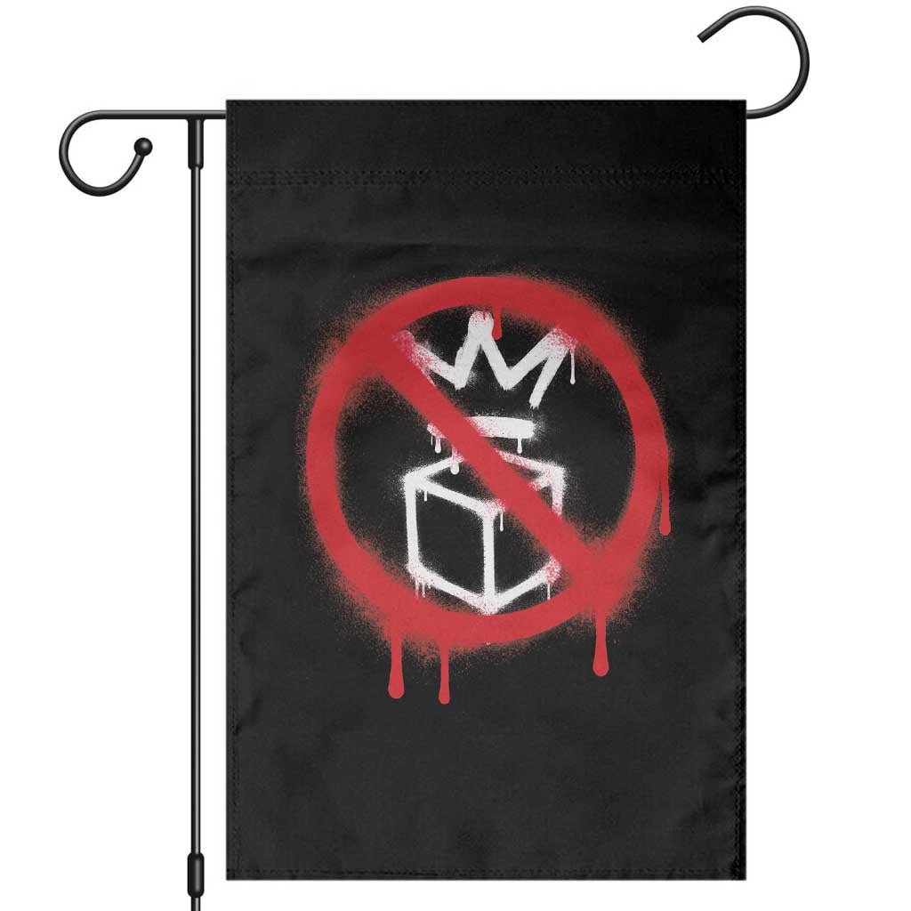 No Kings No Ice Protest Garden Flag Vintage Political Stop Sign Graffiti Graphic TS11 Black Print Your Wear