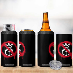No Kings No Ice Protest 4 in 1 Can Cooler Tumbler Vintage Political Stop Sign Graffiti Graphic TS11 Print Your Wear