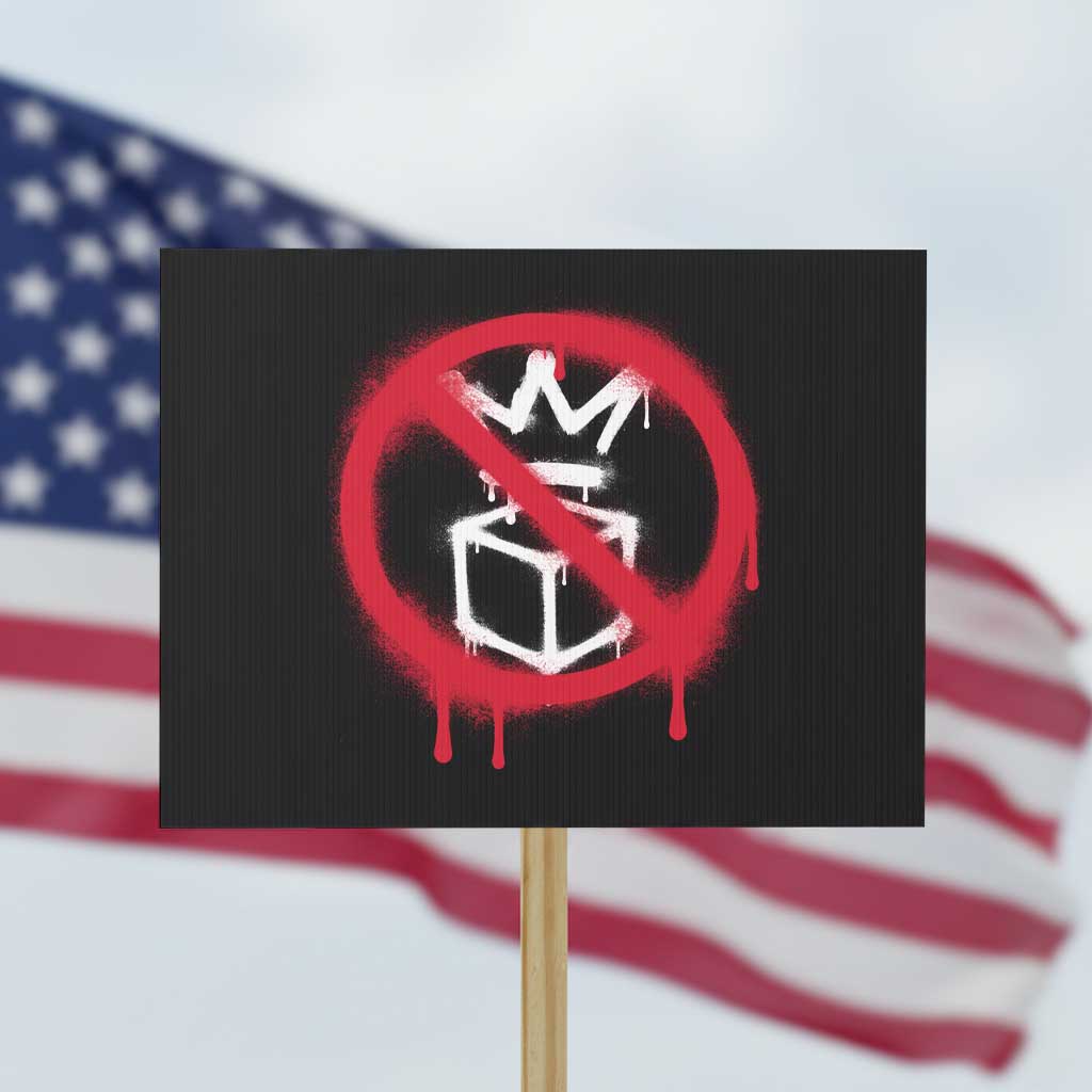No Kings No Ice Protest Protest Sign Vintage Political Stop Sign Graffiti Graphic TS11 Horizontal 18