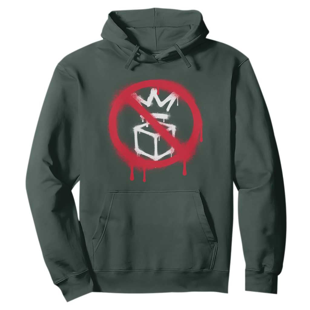No Kings No Ice Protest Hoodie Vintage Political Stop Sign Graffiti Graphic TS11 Dark Forest Green Print Your Wear