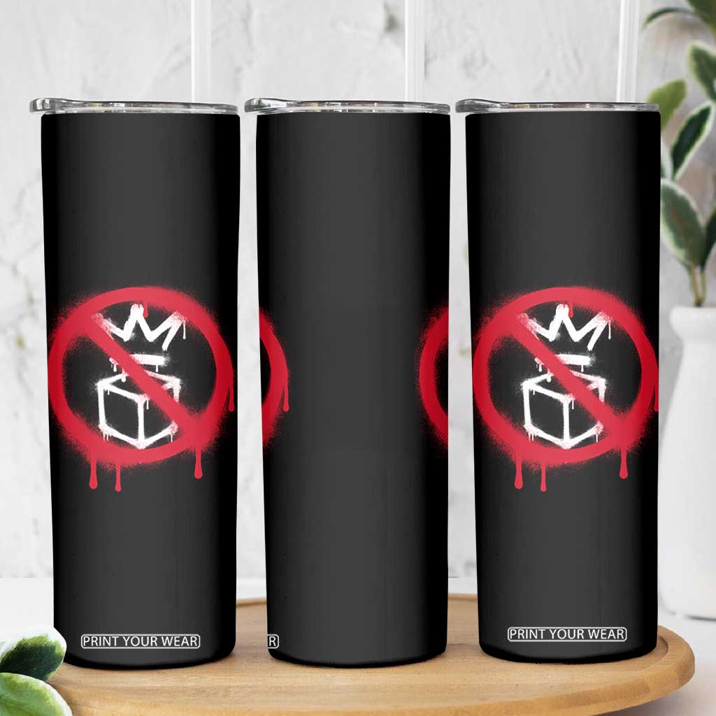 No Kings No Ice Protest Skinny Tumbler Vintage Political Stop Sign Graffiti Graphic TS11 Print Your Wear