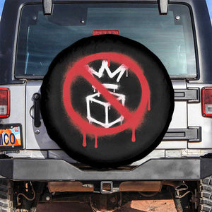 No Kings No Ice Protest Spare Tire Cover Vintage Political Stop Sign Graffiti Graphic TS11 No hole Black Print Your Wear