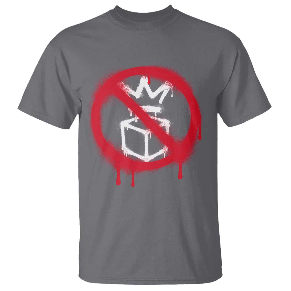 No Kings No Ice Protest T Shirt Vintage Political Stop Sign Graffiti Graphic TS11 Charcoal Print Your Wear