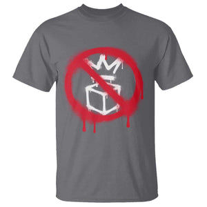 No Kings No Ice Protest T Shirt Vintage Political Stop Sign Graffiti Graphic TS11 Charcoal Print Your Wear