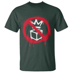 No Kings No Ice Protest T Shirt Vintage Political Stop Sign Graffiti Graphic TS11 Dark Forest Green Print Your Wear