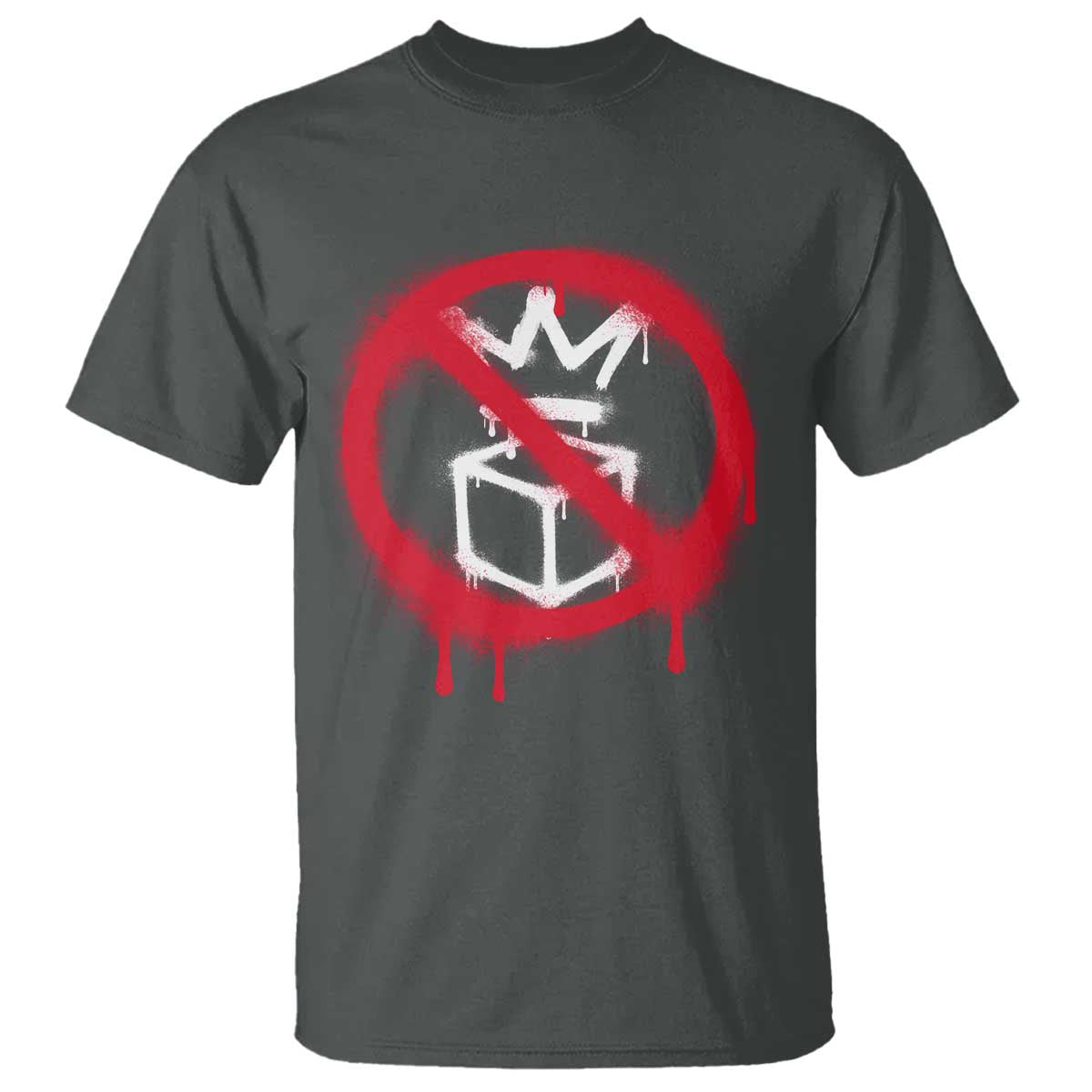 No Kings No Ice Protest T Shirt Vintage Political Stop Sign Graffiti Graphic TS11 Dark Heather Print Your Wear