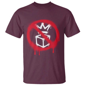 No Kings No Ice Protest T Shirt Vintage Political Stop Sign Graffiti Graphic TS11 Maroon Print Your Wear