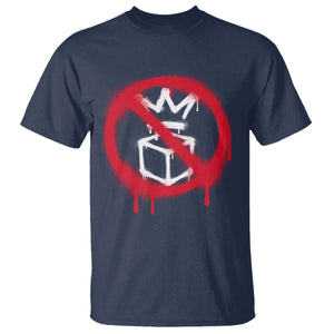 No Kings No Ice Protest T Shirt Vintage Political Stop Sign Graffiti Graphic TS11 Navy Print Your Wear