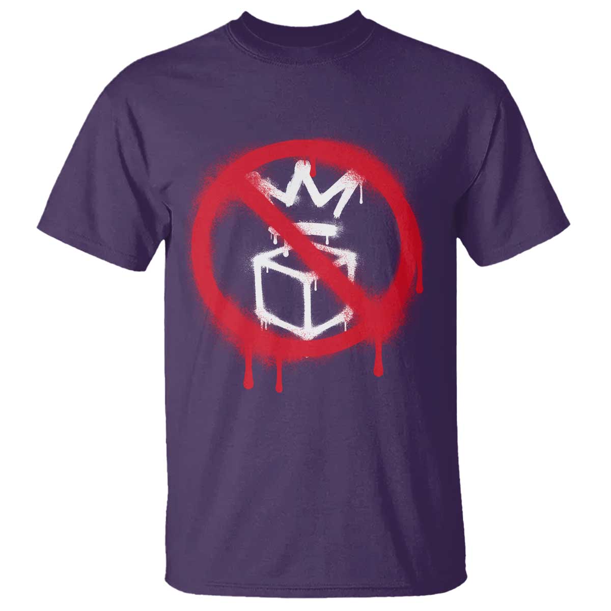 No Kings No Ice Protest T Shirt Vintage Political Stop Sign Graffiti Graphic TS11 Purple Print Your Wear