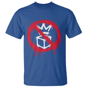 No Kings No Ice Protest T Shirt Vintage Political Stop Sign Graffiti Graphic TS11 Royal Blue Print Your Wear