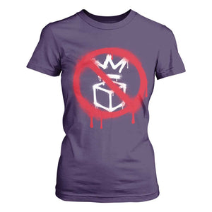 No Kings No Ice Protest T Shirt For Women Vintage Political Stop Sign Graffiti Graphic TS11 Purple Print Your Wear