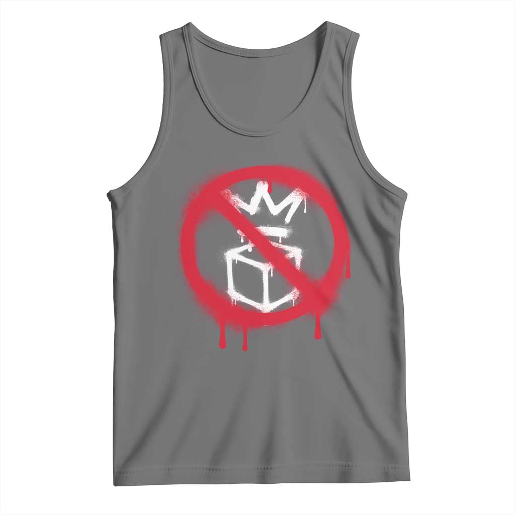 No Kings No Ice Protest Tank Top Vintage Political Stop Sign Graffiti Graphic TS11 Black Heather Print Your Wear