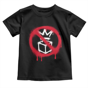 No Kings No Ice Protest Toddler T Shirt Vintage Political Stop Sign Graffiti Graphic TS11 Black Print Your Wear