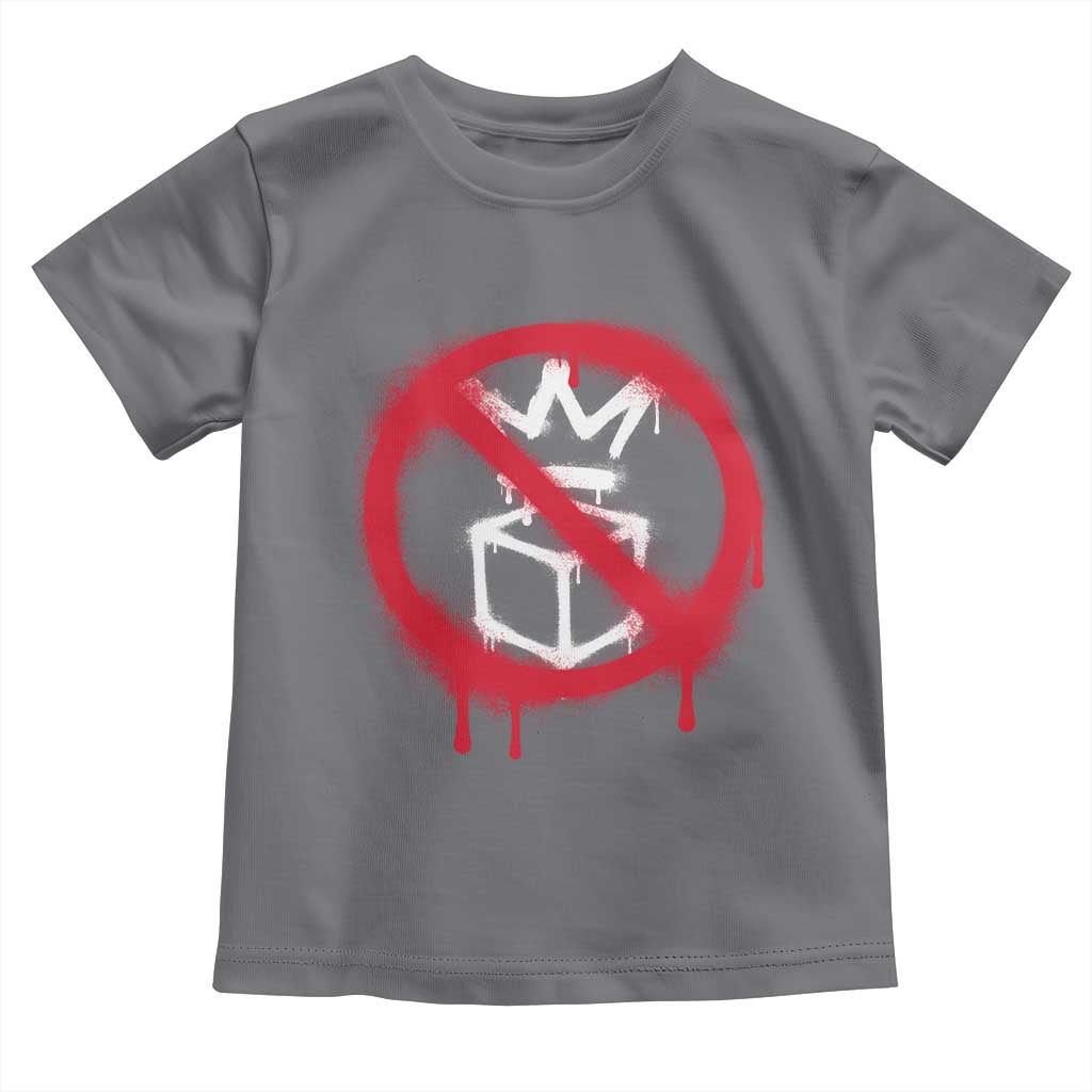 No Kings No Ice Protest Toddler T Shirt Vintage Political Stop Sign Graffiti Graphic TS11 Charcoal Print Your Wear