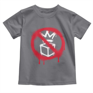 No Kings No Ice Protest Toddler T Shirt Vintage Political Stop Sign Graffiti Graphic TS11 Charcoal Print Your Wear
