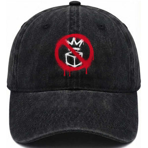No Kings No Ice Protest Washed Cotton Baseball Cap Vintage Political Stop Sign Graffiti Graphic TS11 Print Your Wear