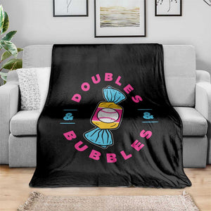 Doubles and Bubbles Baseball Candy Gum Throw Blanket TS11 Print Your Wear