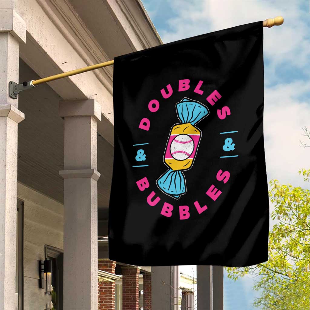 Doubles and Bubbles Baseball Candy Gum Garden Flag TS11 Print Your Wear