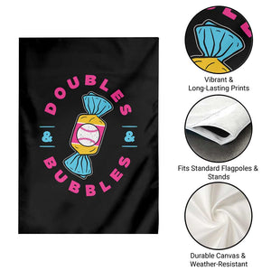 Doubles and Bubbles Baseball Candy Gum Garden Flag TS11 Print Your Wear