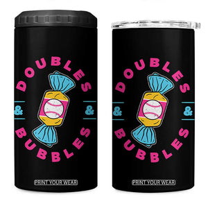 Doubles and Bubbles Baseball Candy Gum 4 in 1 Can Cooler Tumbler TS11 One Size: 16 oz Black Print Your Wear