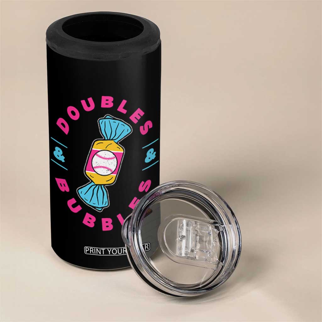 Doubles and Bubbles Baseball Candy Gum 4 in 1 Can Cooler Tumbler TS11 Print Your Wear