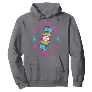 Doubles and Bubbles Baseball Candy Gum Hoodie TS11 Charcoal Print Your Wear