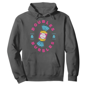 Doubles and Bubbles Baseball Candy Gum Hoodie TS11 Dark Heather Print Your Wear