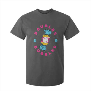 Doubles and Bubbles Baseball Candy Gum T Shirt For Kid TS11 Dark Heather Print Your Wear
