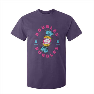 Doubles and Bubbles Baseball Candy Gum T Shirt For Kid TS11 Purple Print Your Wear