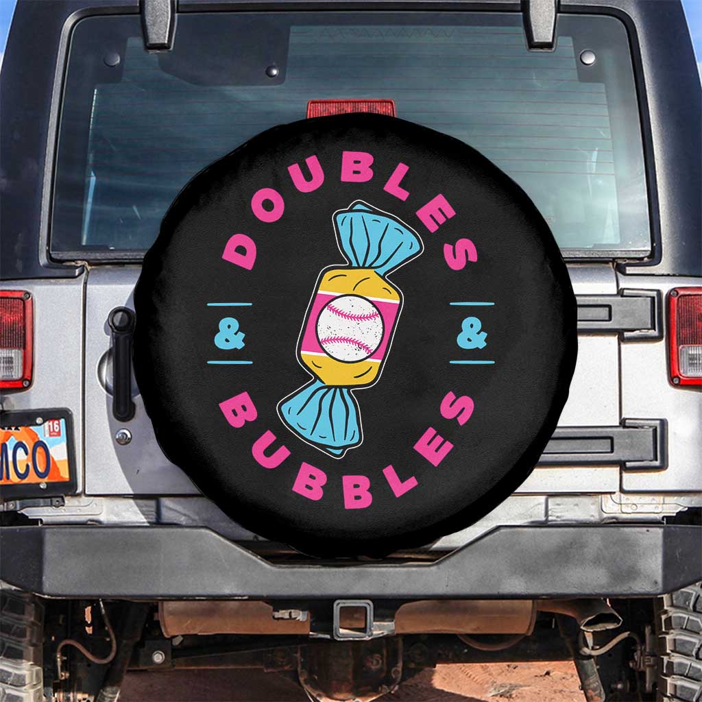 Doubles and Bubbles Baseball Candy Gum Spare Tire Cover TS11 No hole Black Print Your Wear