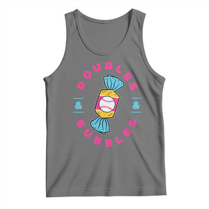 Doubles and Bubbles Baseball Candy Gum Tank Top TS11 Black Heather Print Your Wear