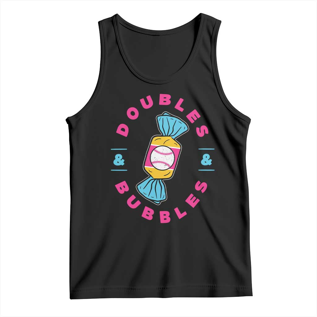 Doubles and Bubbles Baseball Candy Gum Tank Top TS11 Black Print Your Wear