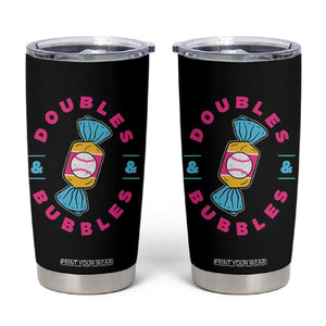 Doubles and Bubbles Baseball Candy Gum Tumbler Cup TS11 Black Print Your Wear