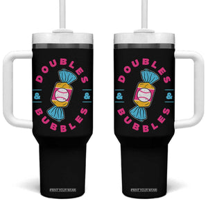 Doubles and Bubbles Baseball Candy Gum Tumbler With Handle TS11 One Size: 40 oz Black Print Your Wear