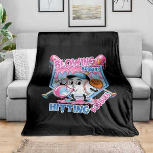 Baseball Blowing Bubbles Hitting Doubles Throw Blanket Sports Bubble Gum Lover TS11 Print Your Wear