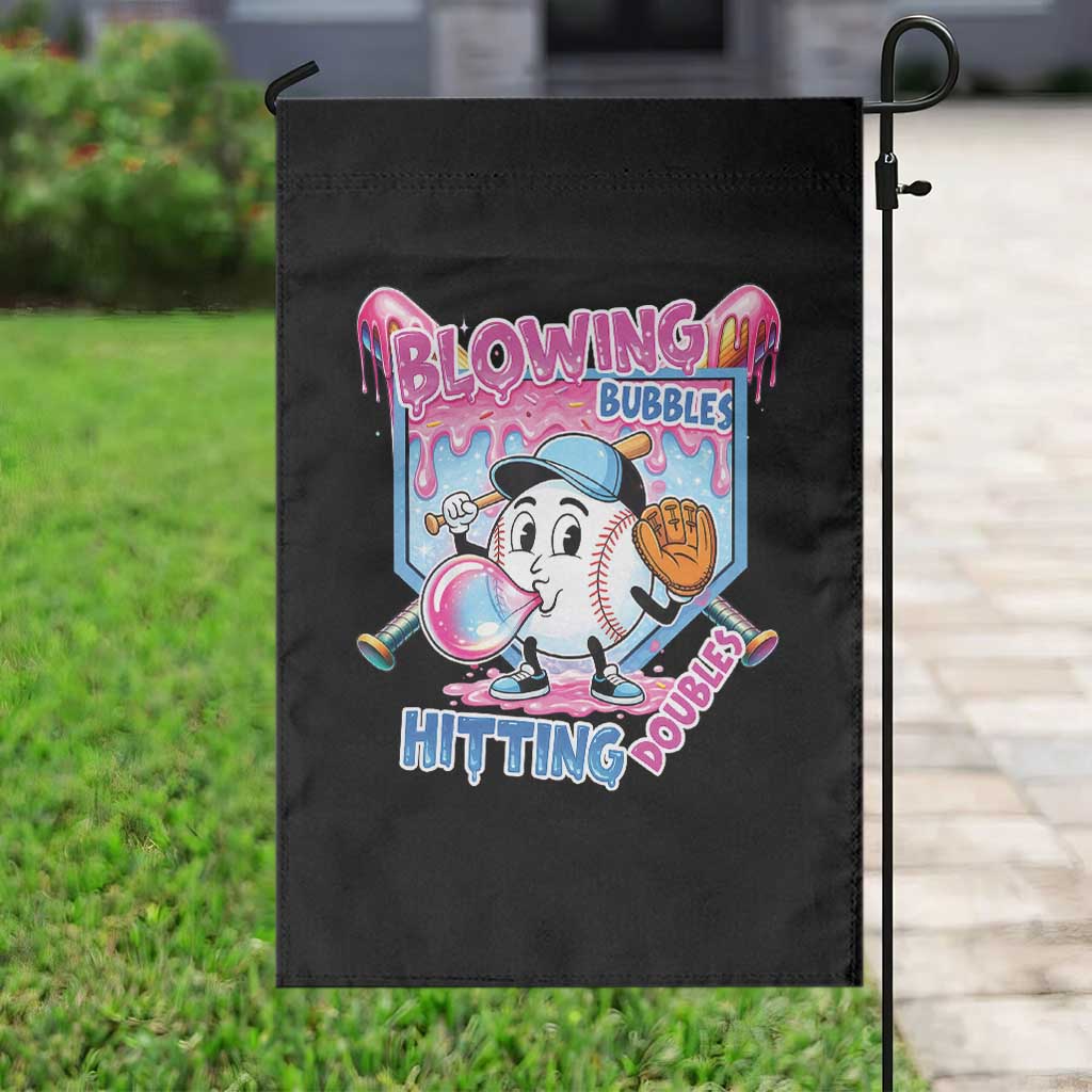 Baseball Blowing Bubbles Hitting Doubles Garden Flag Sports Bubble Gum Lover TS11 Print Your Wear