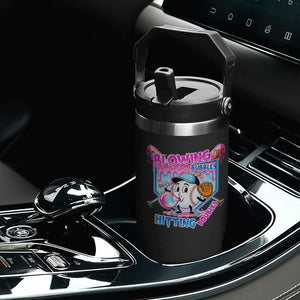 Baseball Blowing Bubbles Hitting Doubles Flip Straw Tumbler Sports Bubble Gum Lover TS11 Print Your Wear