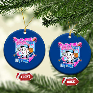 Baseball Blowing Bubbles Hitting Doubles Ceramic Ornament Sports Bubble Gum Lover TS11 1pc Blue Print Your Wear