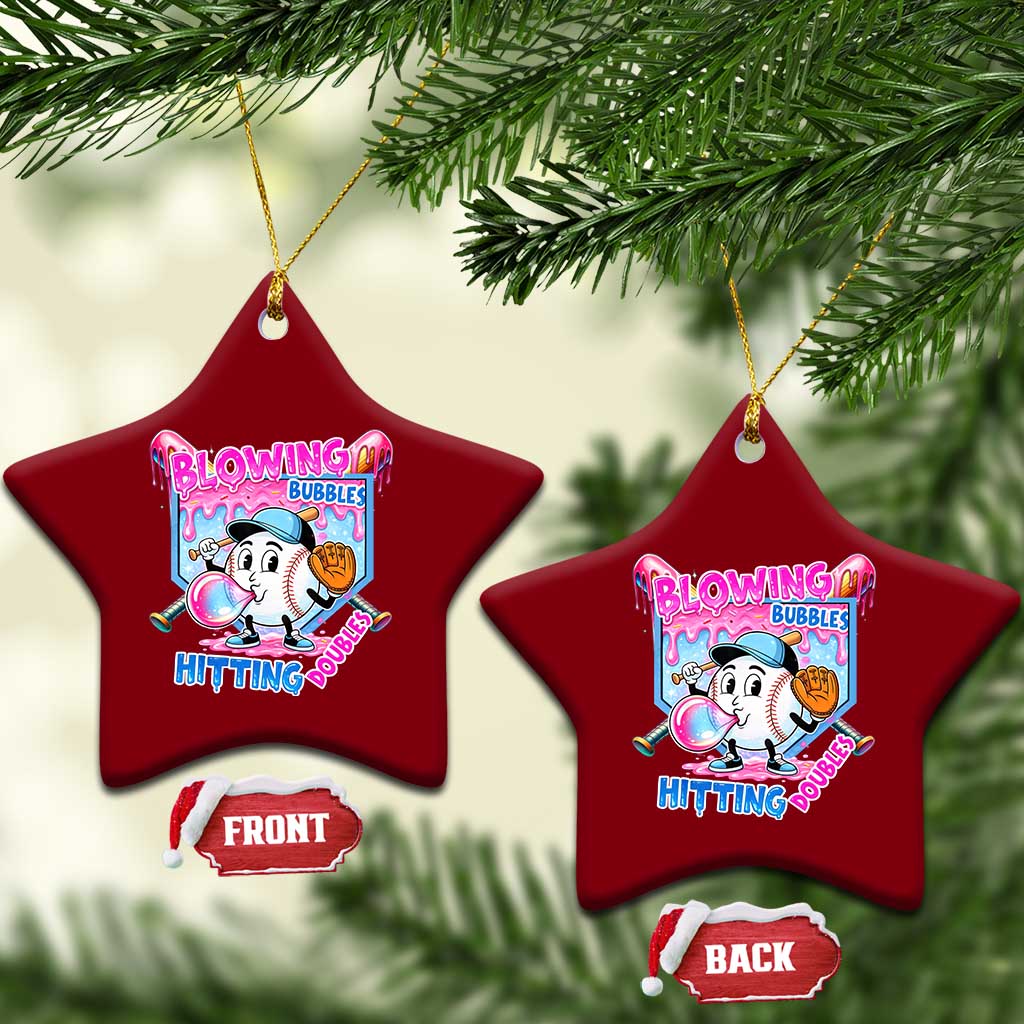 Baseball Blowing Bubbles Hitting Doubles Ceramic Ornament Sports Bubble Gum Lover TS11 Print Your Wear