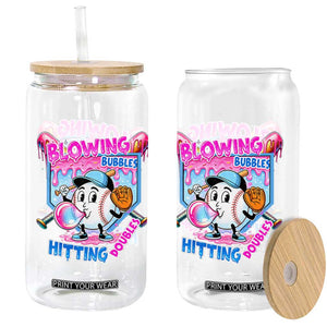 Baseball Blowing Bubbles Hitting Doubles Glass Can Sports Bubble Gum Lover TS11 Print Your Wear
