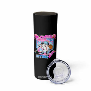 Baseball Blowing Bubbles Hitting Doubles Skinny Tumbler Sports Bubble Gum Lover TS11 Print Your Wear