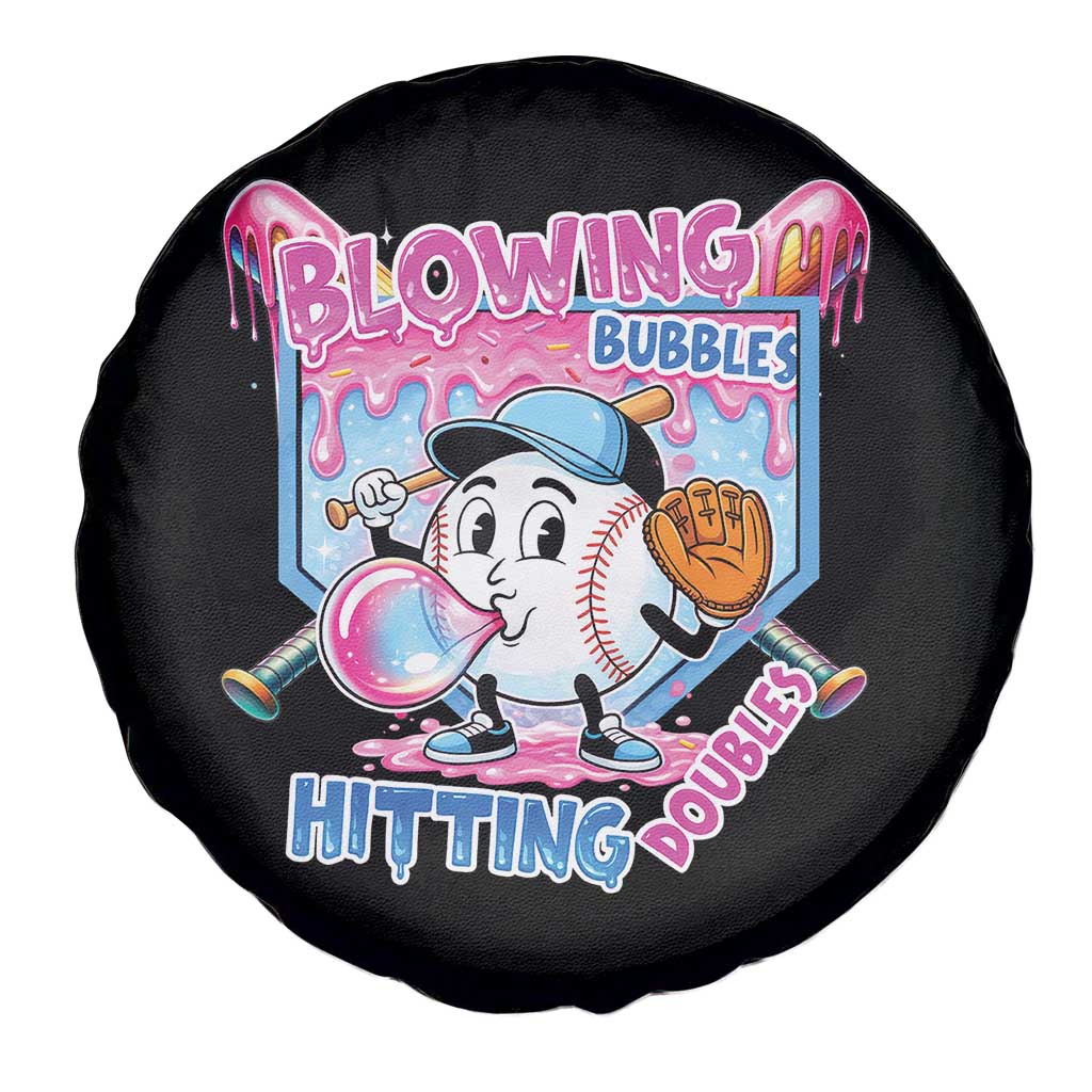 Baseball Blowing Bubbles Hitting Doubles Spare Tire Cover Sports Bubble Gum Lover TS11 Print Your Wear