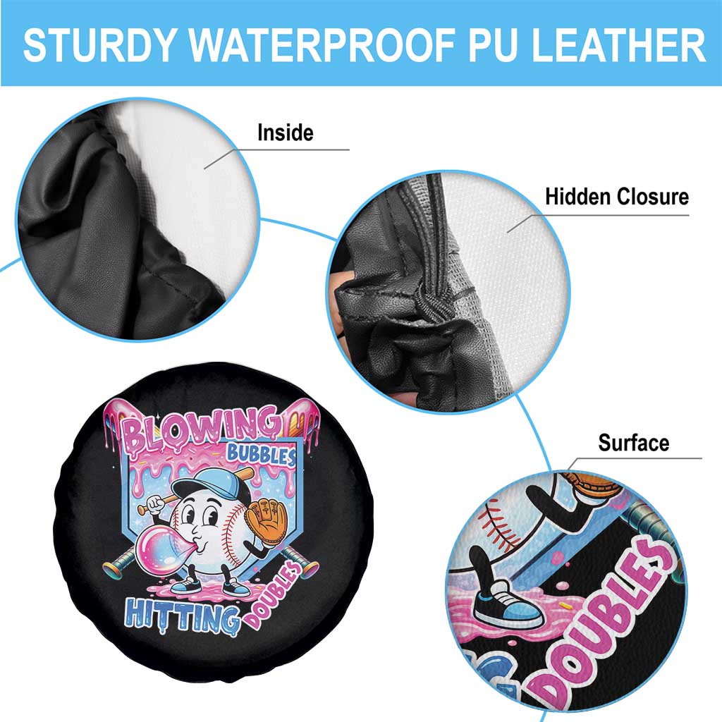 Baseball Blowing Bubbles Hitting Doubles Spare Tire Cover Sports Bubble Gum Lover TS11 Print Your Wear