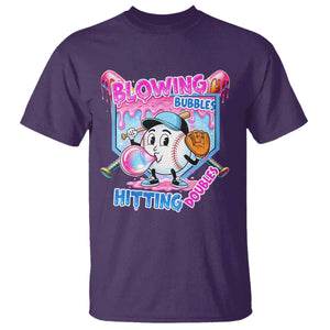 Baseball Blowing Bubbles Hitting Doubles T Shirt Sports Bubble Gum Lover TS11 Purple Print Your Wear