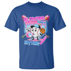 Baseball Blowing Bubbles Hitting Doubles T Shirt Sports Bubble Gum Lover TS11 Royal Blue Print Your Wear